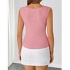 image:imageZESICA Womens Summer Sleeveless Business Casual Wrap Tank TopsPink