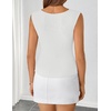 image:imageZESICA Womens Summer Sleeveless Business Casual Wrap Tank TopsWhite
