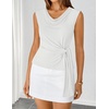 image:imageZESICA Womens Summer Sleeveless Business Casual Wrap Tank TopsWhite