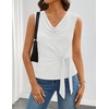 image:imageZESICA Womens Summer Sleeveless Business Casual Wrap Tank TopsWhite