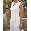 image:imageZESICA Womens Summer Sleeveless Business Casual Wrap Tank TopsWhite