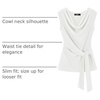 image:imageZESICA Womens Summer Sleeveless Business Casual Wrap Tank TopsWhite