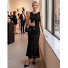 image:imageZESICA Womens Summer Sleeveless Floral Bodycon Wedding Guest DressesBlack