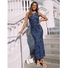 image:imageZESICA Womens Summer Sleeveless Floral Bodycon Wedding Guest DressesDustyblue