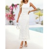 image:imageZESICA Womens Summer Sleeveless Floral Bodycon Wedding Guest DressesIvory