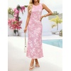 image:imageZESICA Womens Summer Sleeveless Floral Bodycon Wedding Guest DressesLightpink