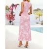 image:imageZESICA Womens Summer Sleeveless Floral Bodycon Wedding Guest DressesLightpink