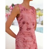 image:imageZESICA Womens Summer Sleeveless Floral Bodycon Wedding Guest DressesPink