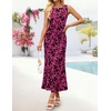 image:imageZESICA Womens Summer Sleeveless Floral Bodycon Wedding Guest DressesRose