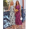 image:imageZESICA Womens Summer Sleeveless Floral Bodycon Wedding Guest DressesRose