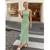image:imageZESICA Womens Summer Sleeveless Floral Bodycon Wedding Guest DressesSage