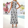 image:imageZESICA Womens Summer Sleeveless Floral Bodycon Wedding Guest DressesWhite