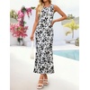 image:imageZESICA Womens Summer Sleeveless Floral Bodycon Wedding Guest DressesWhite