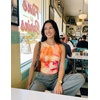 image:imageZESICA Womens Summer Sleeveless Floral Mesh Y2K Going Out Tank TopsOrange