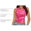 image:imageZESICA Womens Summer Sleeveless Floral Mesh Y2K Going Out Tank TopsRose