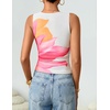 image:imageZESICA Womens Summer Sleeveless Floral Mesh Y2K Going Out Tank TopsWhite