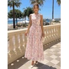 image:imageZESICA Womens Summer Sleeveless Floral Wedding Guest Maxi DressApricot