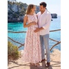 image:imageZESICA Womens Summer Sleeveless Floral Wedding Guest Maxi DressApricot