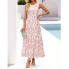 image:imageZESICA Womens Summer Sleeveless Floral Wedding Guest Maxi DressApricot
