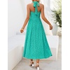 image:imageZESICA Womens Summer Sleeveless Floral Wedding Guest Maxi DressAqua