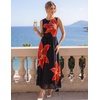 image:imageZESICA Womens Summer Sleeveless Floral Wedding Guest Maxi DressBlack