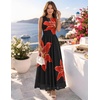 image:imageZESICA Womens Summer Sleeveless Floral Wedding Guest Maxi DressBlack