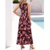 image:imageZESICA Womens Summer Sleeveless Floral Wedding Guest Maxi DressBrown