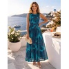 image:imageZESICA Womens Summer Sleeveless Floral Wedding Guest Maxi DressDarkblue
