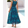 image:imageZESICA Womens Summer Sleeveless Floral Wedding Guest Maxi DressDarkblue