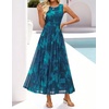 image:imageZESICA Womens Summer Sleeveless Floral Wedding Guest Maxi DressDarkblue
