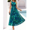 image:imageZESICA Womens Summer Sleeveless Floral Wedding Guest Maxi DressDarkgreen