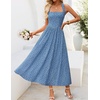 image:imageZESICA Womens Summer Sleeveless Floral Wedding Guest Maxi DressDustyblue