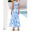 image:imageZESICA Womens Summer Sleeveless Floral Wedding Guest Maxi DressLightblue