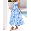 image:imageZESICA Womens Summer Sleeveless Floral Wedding Guest Maxi DressLightblue