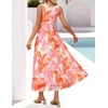 image:imageZESICA Womens Summer Sleeveless Floral Wedding Guest Maxi DressOrange