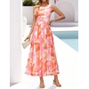 image:imageZESICA Womens Summer Sleeveless Floral Wedding Guest Maxi DressOrange