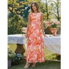 image:imageZESICA Womens Summer Sleeveless Floral Wedding Guest Maxi DressOrange