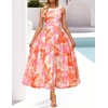 image:imageZESICA Womens Summer Sleeveless Floral Wedding Guest Maxi DressOrange