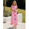 image:imageZESICA Womens Summer Sleeveless Floral Wedding Guest Maxi DressPink