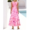 image:imageZESICA Womens Summer Sleeveless Floral Wedding Guest Maxi DressPink