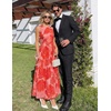 image:imageZESICA Womens Summer Sleeveless Floral Wedding Guest Maxi DressRed