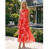 image:imageZESICA Womens Summer Sleeveless Floral Wedding Guest Maxi DressRed