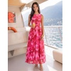 image:imageZESICA Womens Summer Sleeveless Floral Wedding Guest Maxi DressRose