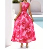 image:imageZESICA Womens Summer Sleeveless Floral Wedding Guest Maxi DressRose