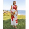 image:imageZESICA Womens Summer Sleeveless Floral Wedding Guest Maxi DressWhite