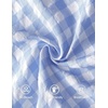 image:imageZESICA Womens Summer Sleeveless Gingham Tank Tops 2026 Crewneck Tie Front Top Loose Ruffle Peplum Babydoll BlousesLightblue