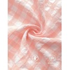 image:imageZESICA Womens Summer Sleeveless Gingham Tank Tops 2026 Crewneck Tie Front Top Loose Ruffle Peplum Babydoll BlousesPink