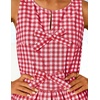 image:imageZESICA Womens Summer Sleeveless Gingham Tank Tops 2026 Crewneck Tie Front Top Loose Ruffle Peplum Babydoll BlousesRed