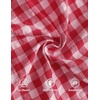 image:imageZESICA Womens Summer Sleeveless Gingham Tank Tops 2026 Crewneck Tie Front Top Loose Ruffle Peplum Babydoll BlousesRed