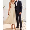 image:imageZESICA Womens Summer Sleeveless Square Neck A Line Midi DressApricot